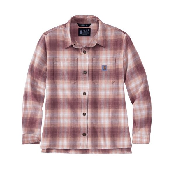 Carhartt Tops - Carhartt Women's Rugged Flex Loose Fit Midweight Flannel Long-Sleeve Plaid Shirt